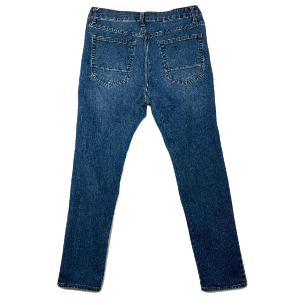 WXYZ Men's Nomad Dark Wash Slim Straight Jeans - 34X30 Classic 5-Pocket Styling